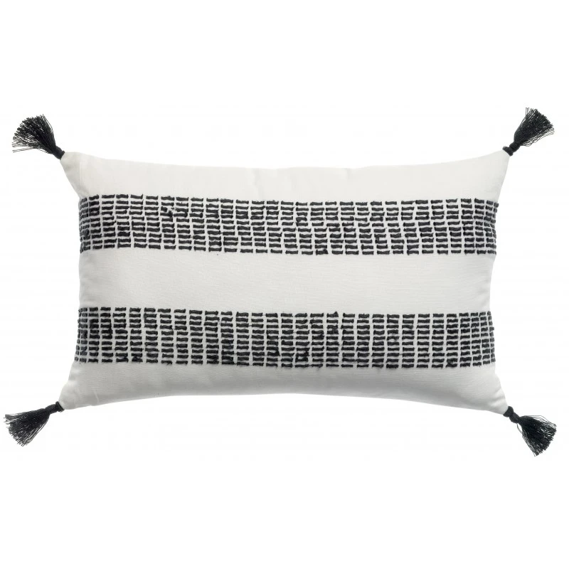 Coussin à rayures Diana Carbone 30 x 50