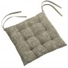 Galette de chaise 9 points Nymphea Cedre 38 x 38 x 3 cm