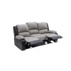 9121 - Canapé de relaxation 3 places en microfibre et simili /noir