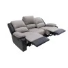 9121 - Canapé de relaxation 3 places en microfibre et simili /noir