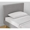 1199 - Cadre de lit style scandinave en tissu avec pieds bois
