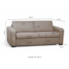 DYLAN - Canapé convertible système couchage express 3 places en tissu