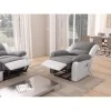 9121EEL - Fauteuil de relaxation électrique avec releveur en microfibre et simili /blanc