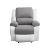9121EEL - Fauteuil de relaxation électrique avec releveur en microfibre et simili /blanc