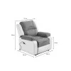 9121EEL - Fauteuil de relaxation électrique avec releveur en microfibre et simili /blanc