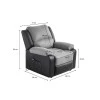 9121EEL - Fauteuil de relaxation électrique avec releveur en microfibre et simili /noir