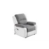 9121EEL - Fauteuil de relaxation électrique avec releveur en microfibre et simili /blanc