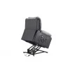 9121EEL - Fauteuil de relaxation électrique avec releveur en microfibre et simili /noir