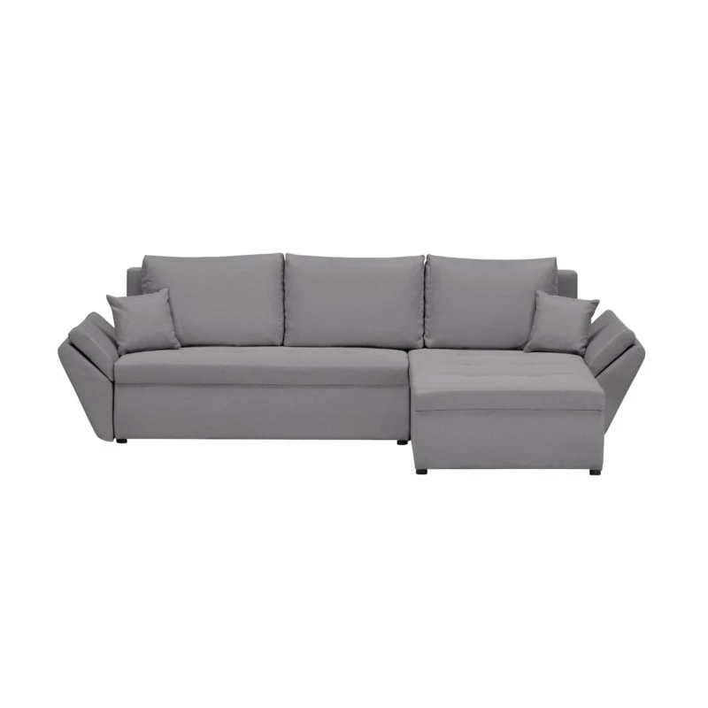 ALIX - Canapé d'angle réversible convertible en tissu avec coffre de rangement