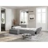 ALIX - Canapé d'angle réversible convertible en tissu avec coffre de rangement