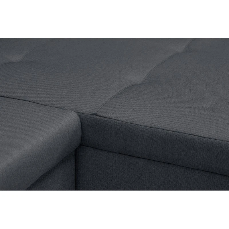 ALIX - Canapé d'angle réversible convertible en tissu avec coffre de rangement