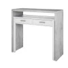 FOBUR - Bureau console extensible 2 tiroirs L100 cm /béton