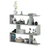 FOET - Étagère basse de 3 niveaux L110 x H97cm - Béton