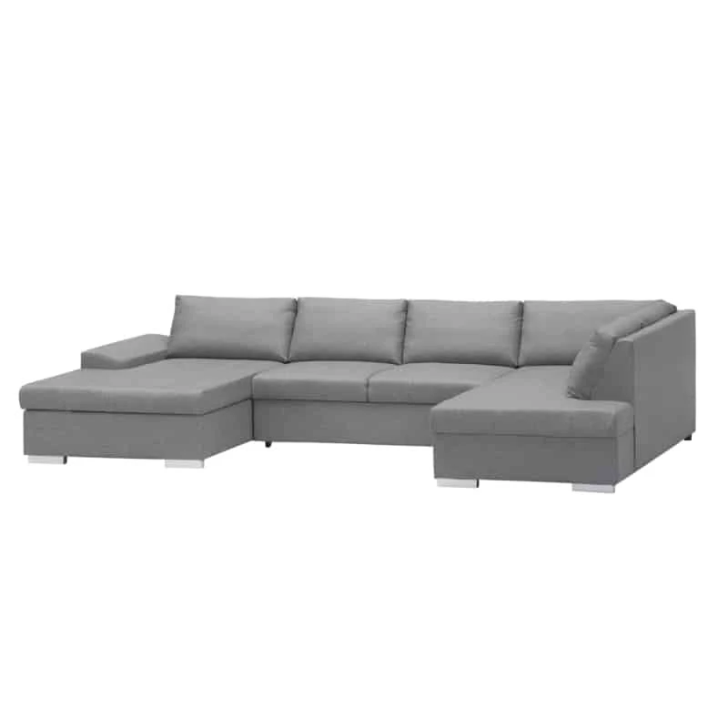 ARIA-U - Canapé d'angle panoramique convertible avec coffre en tissu