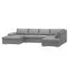 ARIA-U - Canapé d'angle panoramique convertible avec coffre en tissu