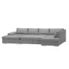 ARIA-U - Canapé d'angle panoramique convertible avec coffre en tissu