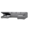 ARIA-U - Canapé d'angle panoramique convertible avec coffre en tissu