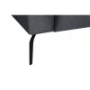 LULU - Canapé d'angle fixe avec têtières en tissu et pieds métal
