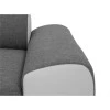 ALI - Canapé d'angle réversible convertible avec têtières et coffre en simili et tissu /blanc