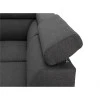 JACKY - Canapé d'angle réversible convertible avec têtières en tissu
