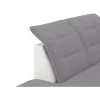 LIDIA - Canapé d'angle convertible avec coffre et tetières en simili et tissu /blanc
