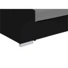 LIDIA - Canapé d'angle convertible avec coffre et tetières en simili et tissu /noir
