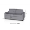 DYLAN PREMIUM - Canapé convertible système couchage express matelas 17cm 3 places en tissu canard