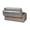 DYLAN PREMIUM - Canapé convertible système couchage express matelas 17cm 3 places en tissu
