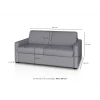 DYLAN PREMIUM - Canapé convertible système couchage express matelas 17cm 3 places en tissu canard