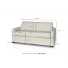DYLAN PREMIUM - Canapé convertible système couchage express matelas 17cm 3 places en cuir