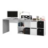 FOBUR - Bureau avec caissons multipositions L136 ou L203 cm /béton