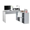 FOBUR - Bureau avec caissons multipositions L136 ou L203 cm /béton