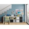 FOBUR - Bureau avec caissons multipositions L136 ou L203 cm /béton