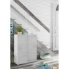 FOCHAU - Meuble à chaussures 2 portes (28 paires) L72 x H103 cm /béton