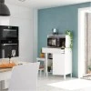 FOCUI - Buffet de cuisine 2 portes et 1 tiroir L72 x H126 cm /chêne