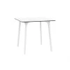 MAYLI - Table carrée 80 cm plateau stratifié HPL pour l'intérieur et l'extérieur