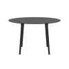 MAYLI - Table ronde 120 cm plateau stratifié HPL pour l'intérieur et l'extérieur