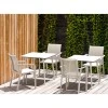 MAYLI - Table carrée 80 cm plateau stratifié HPL pour l'intérieur et l'extérieur
