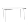 MAYLI - Table 140 cm plateau stratifié pour l'intérieur et l'extérieur