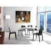 MAYLI - Table 140 cm plateau stratifié pour l'intérieur et l'extérieur