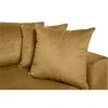 L200V - Canapé d'angle réversible, convertible en velours avec coffre ocre
