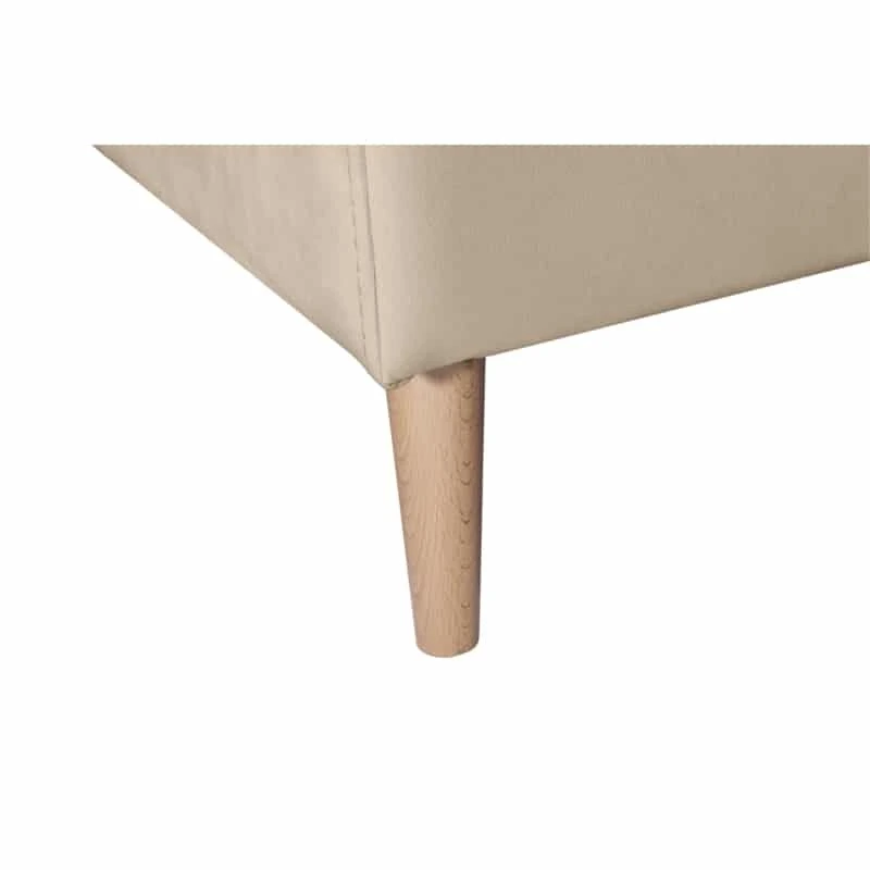ARTIKV - Canapé d'angle scandinave convertible réversible avec coffre en velours - Grège