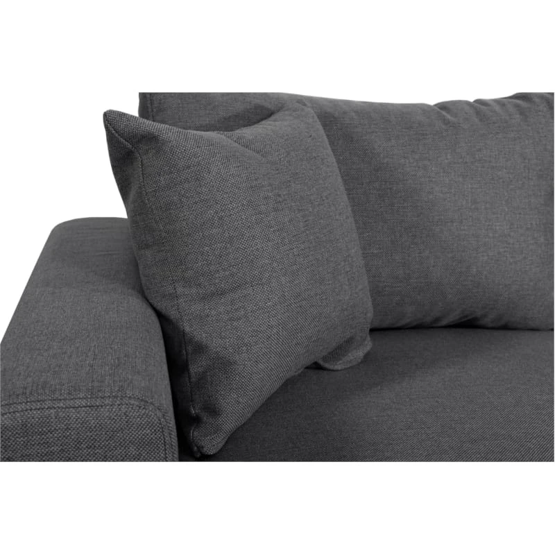 L200U PLUS - Canapé panoramique convertible avec 2 coffres et 2 poufs en tissu