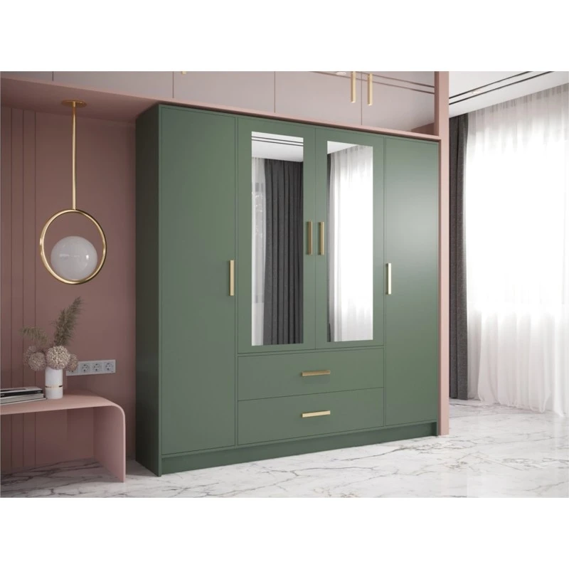 BILLY - Armoire 4 portes et 2 tiroirs L200 x H200