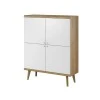 PRYSK - Buffet haut scandinave 4 portes /bois