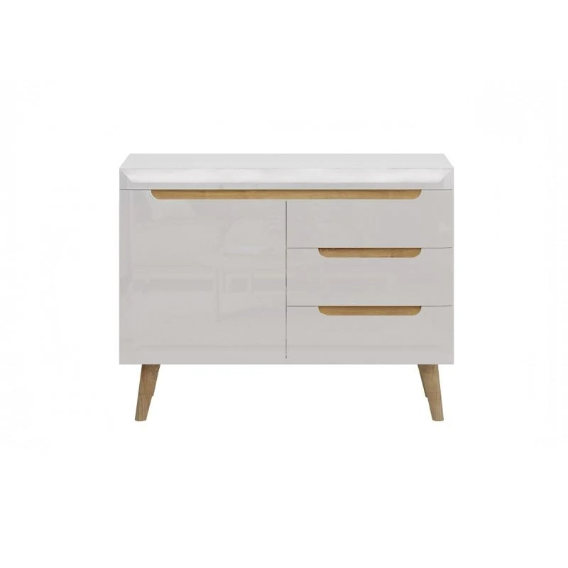 MAREK - Buffet scandinave 1 porte et 3 tiroirs /bois