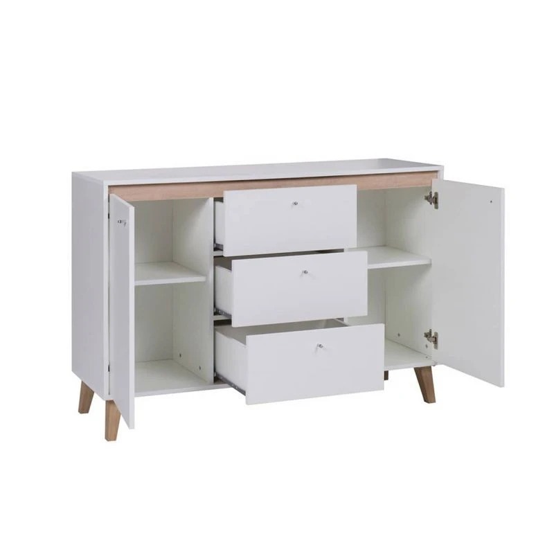 OWIE - Buffet scandinave 2 portes et 3 tiroirs /bois