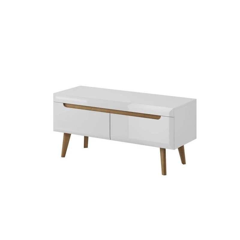 MAREK - Meuble TV scandinave 2 tiroirs 107 cm /bois