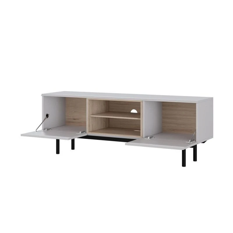 NORI - Meuble TV industriel 2 portes 150 cm /bois
