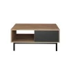 BETH - Table basse industrielle 2 tiroirs 110 cm /bois